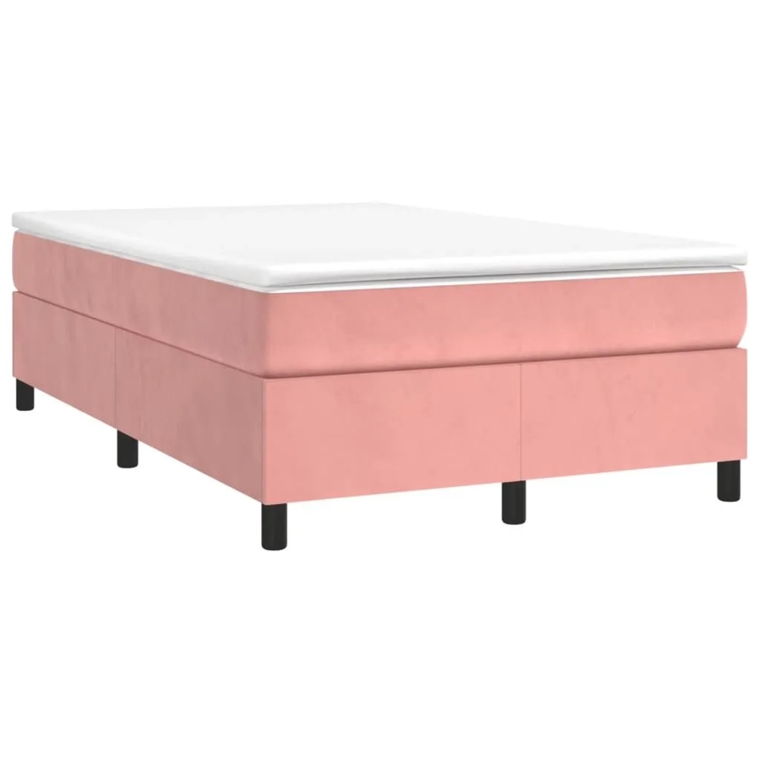 vidaXL Boxspringbett mit Matratze Rosa 120x190 cm Samt 3269708 günstig online kaufen