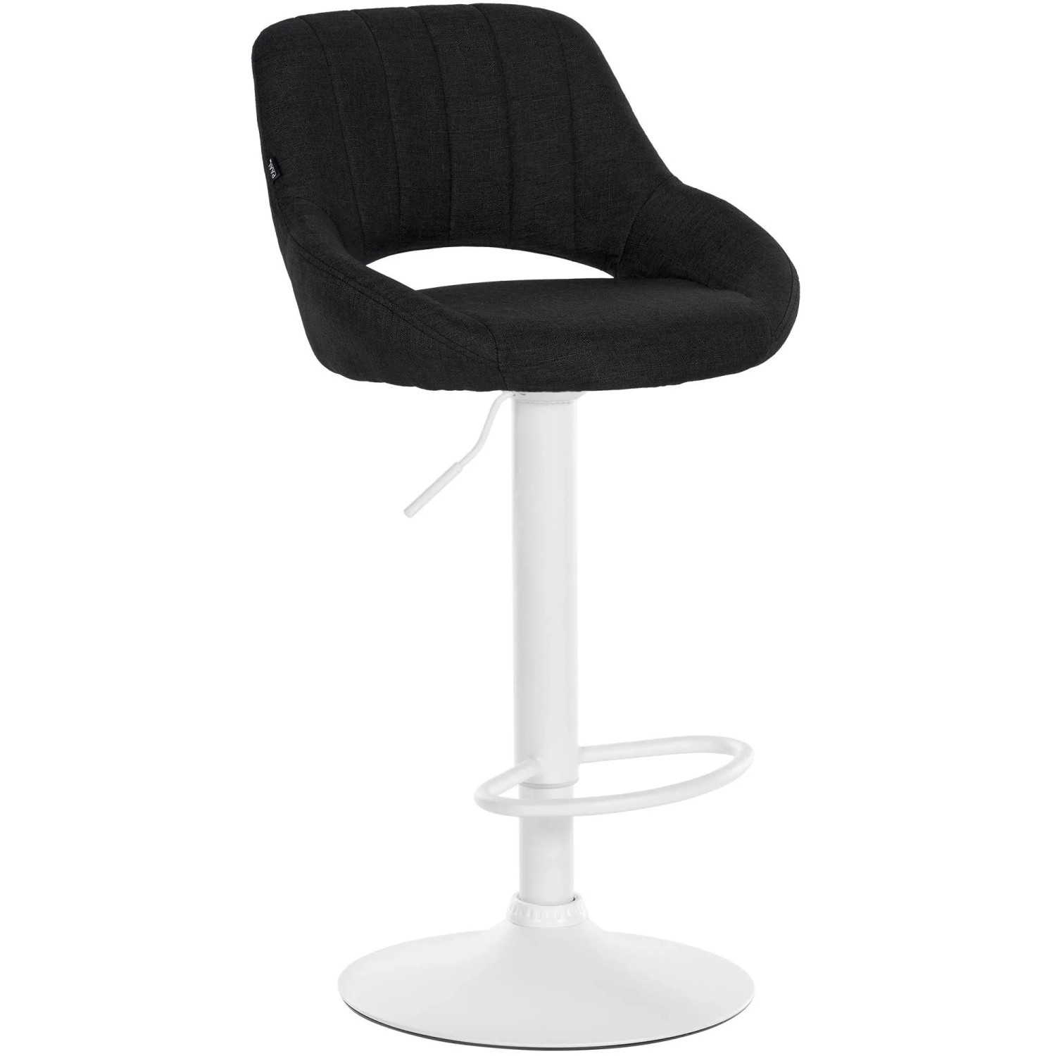 CLP Barhocker Milet Stoff Schwarz/Weiß