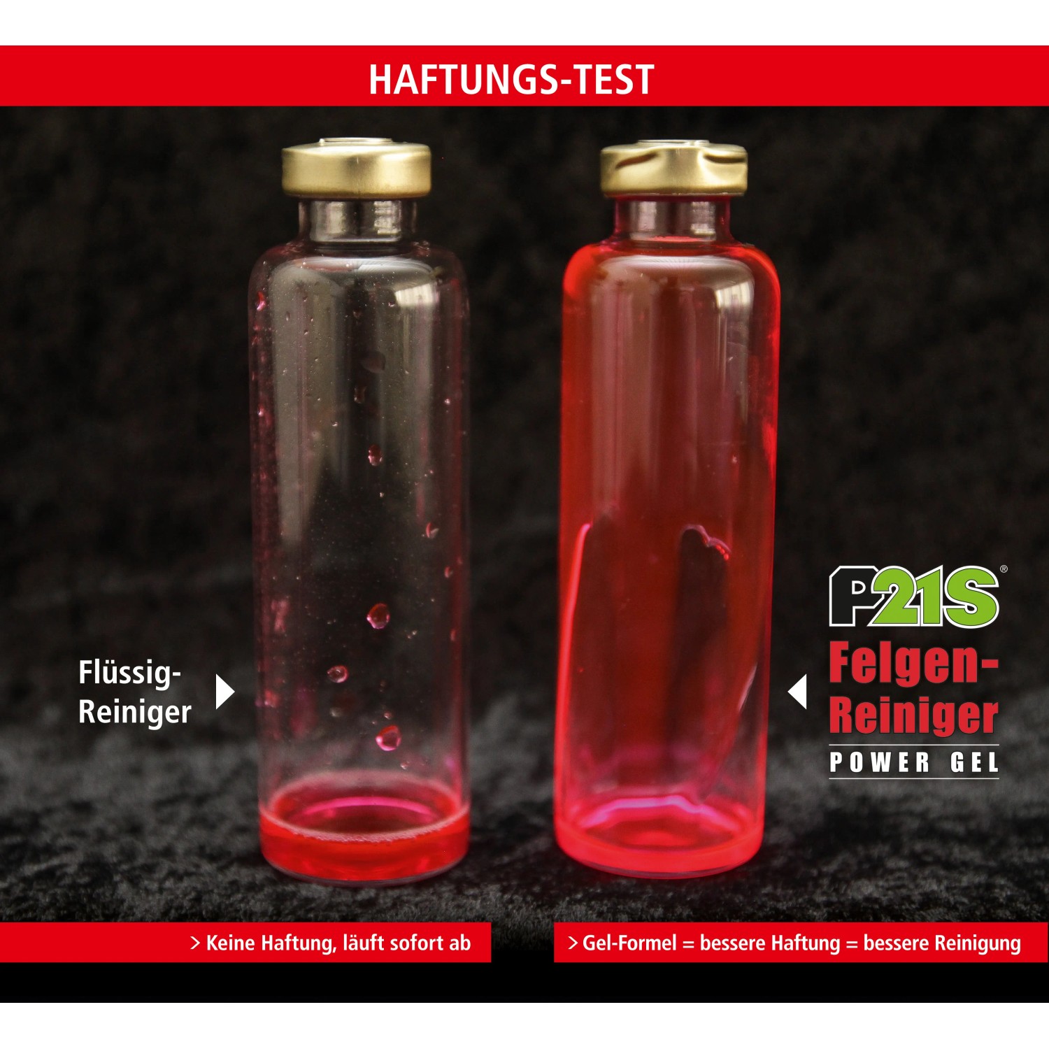 Dr. Wack P21S Felgenreiniger Power Gel Haftungstest: Flüssig vs. Gel für Autopflege.