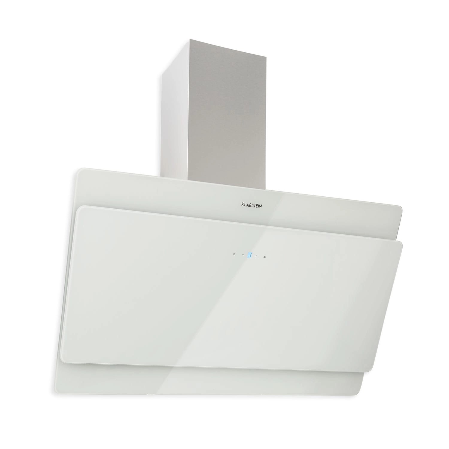 Klarstein Aurica 90 Dunstabzugshaube 90cm 600 m³/h LED Touch Glas Weiß
