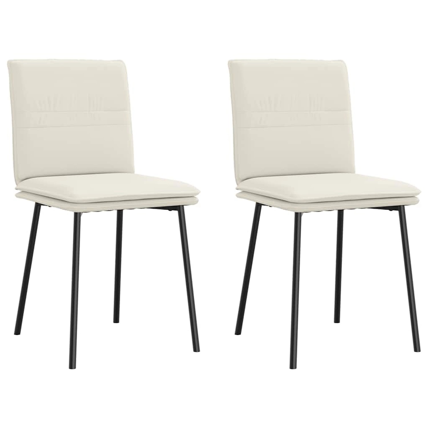 vidaXL Esszimmerstühle 2 Stk Creme Samt 4101253 günstig online kaufen