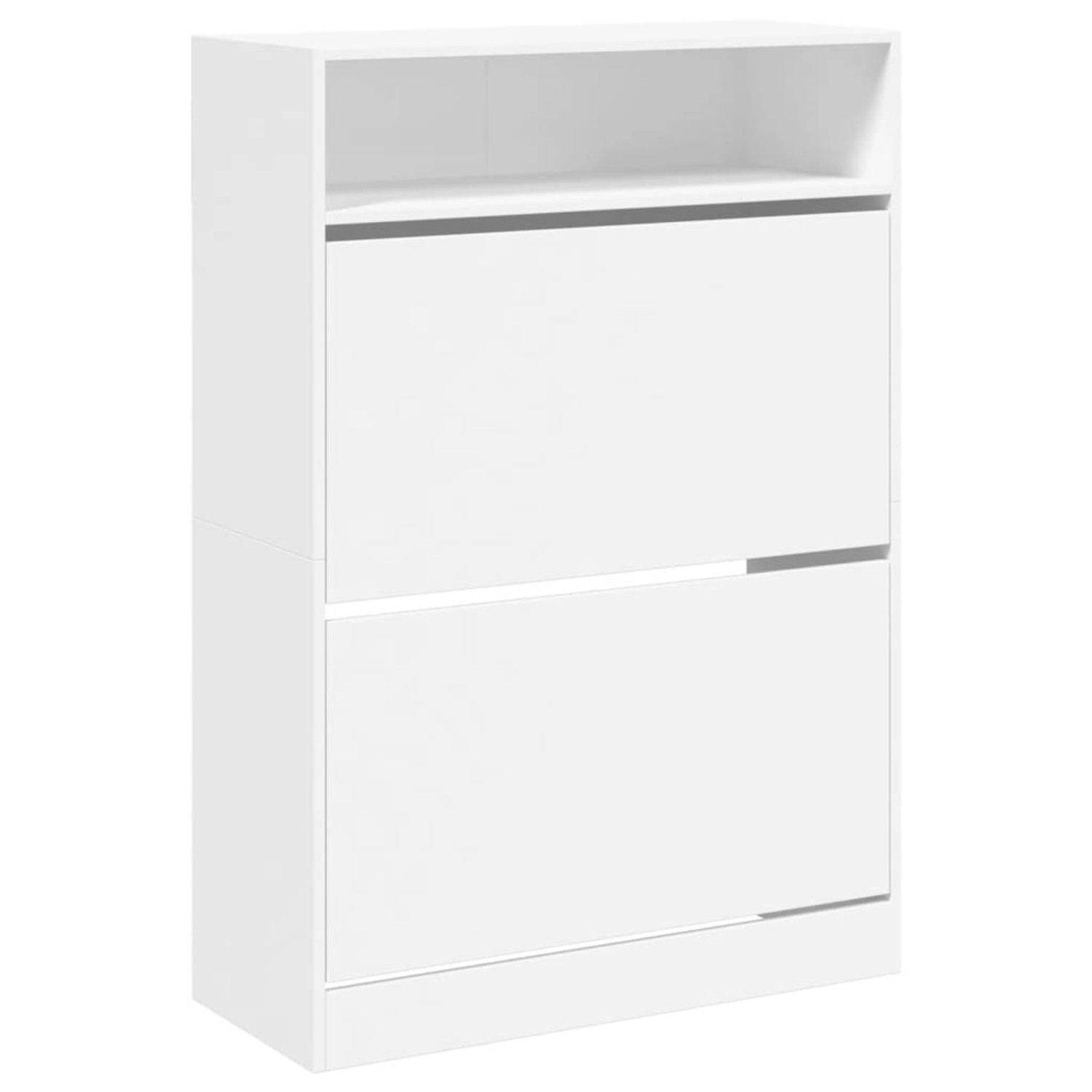 vidaXL Schuhschrank mit 2 Klappen Weiß 80x34x116 cm 3214406 günstig online kaufen