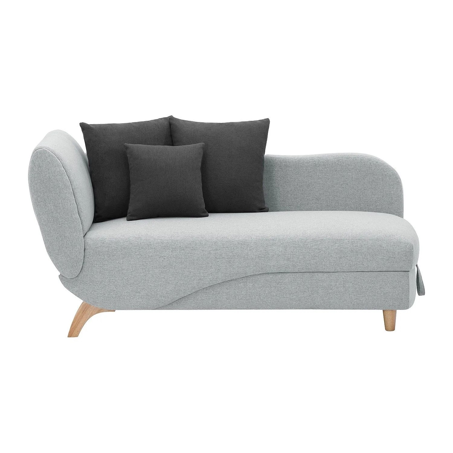 Vente-unique Recamiere Mit Schlaffunktion Penelope Hellgrau 160 cm