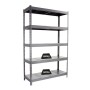 Graues PROREGAL Schwerlastregal Metal Beast Five, 200x150x75 cm, Fachlast 600 kg.