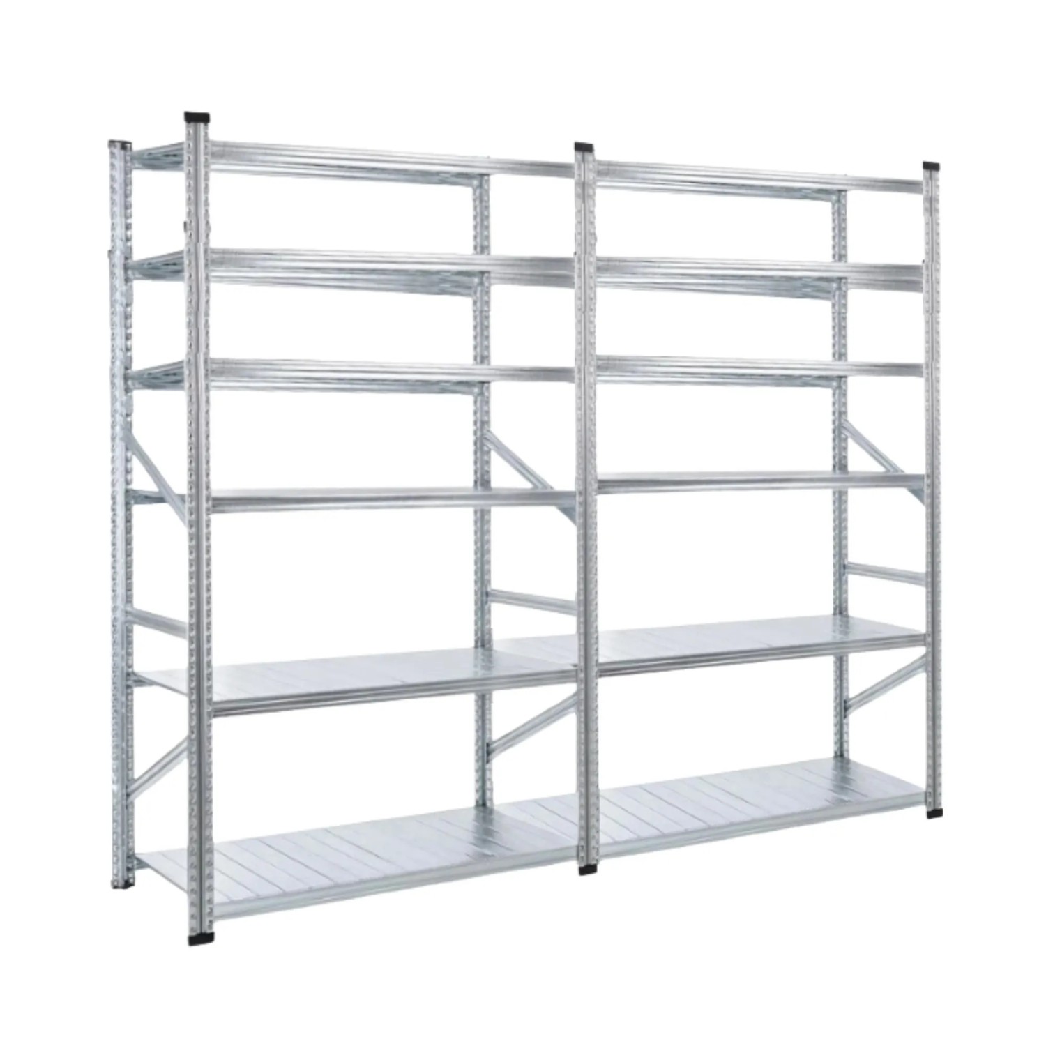 PROREGAL Fachbodenregal Proximo  Stecksystem 210 x 180 x 60 cm 6 Ebenen Beidseitig Verzinkt