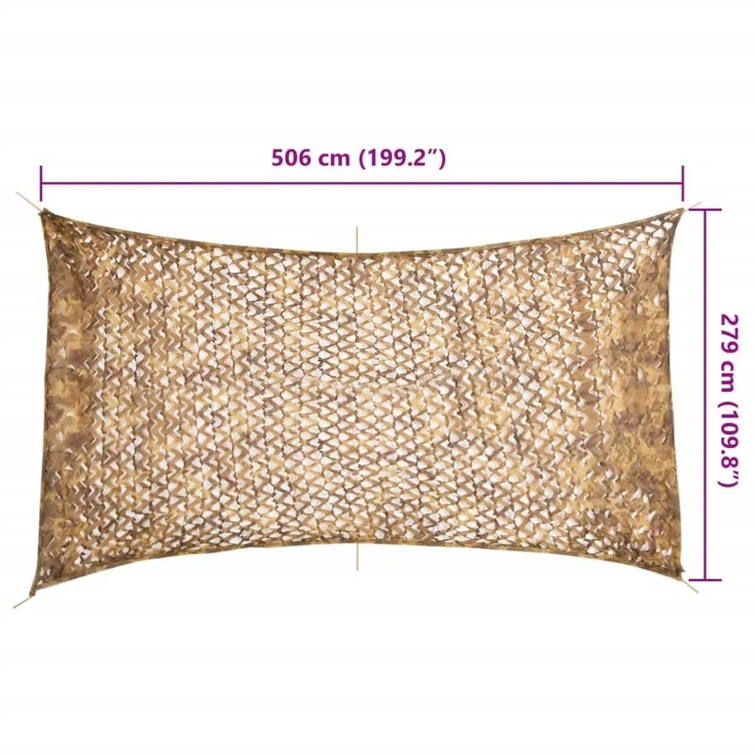 vidaXL Tarnnetz mit Aufbewahrungstasche 506x279 cm Sandfarbe 4008253_7
