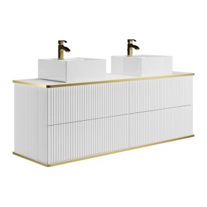 Vente-unique Badmöbel-Set Keliza Weiß 150 cm