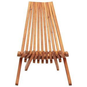 Brauner klappbarer Garten-Liegestuhl aus Akazien-Massivholz mit Lattenrost. Ergonomische Sonnenliege.