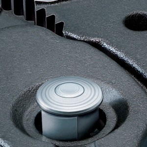 Detailaufnahme: Knipex Cobra XXL Wasserpumpenzange, 560 mm, mit Verstellknopf.