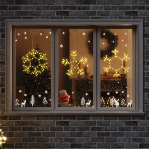 vidaXL Weihnachts-Schneeflocke mit 252 LEDs Warmweiß 45 x 38 cm PVC 42018955