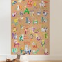 Komar Vlies Fototapete Animals A-Z, 100x250cm, mit Tiermotiven und Buchstaben für Kinderzimmer.