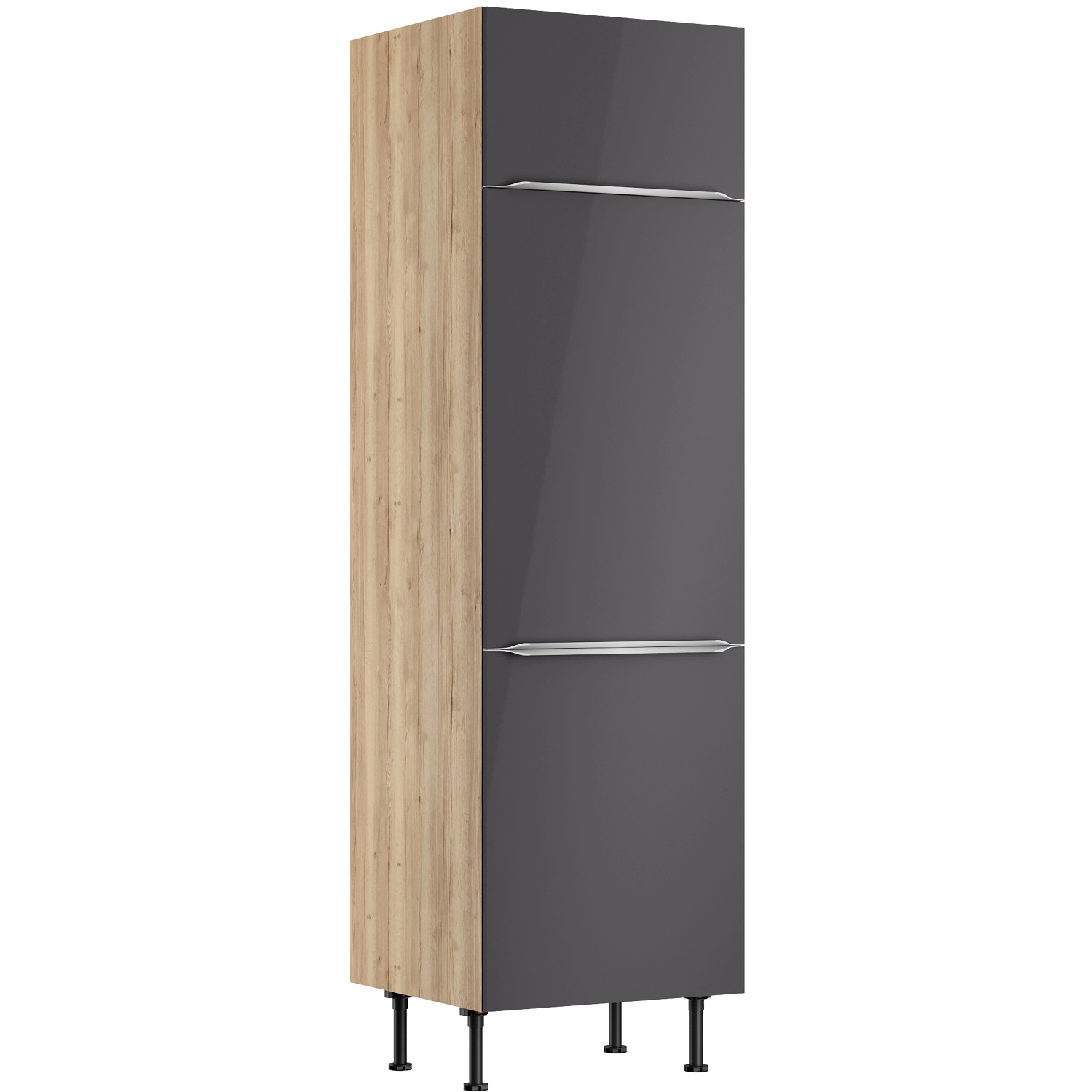 Optifit Hochschrank für Kühlschrank Linus984 60 cm Anthrazit-Wildeiche günstig online kaufen