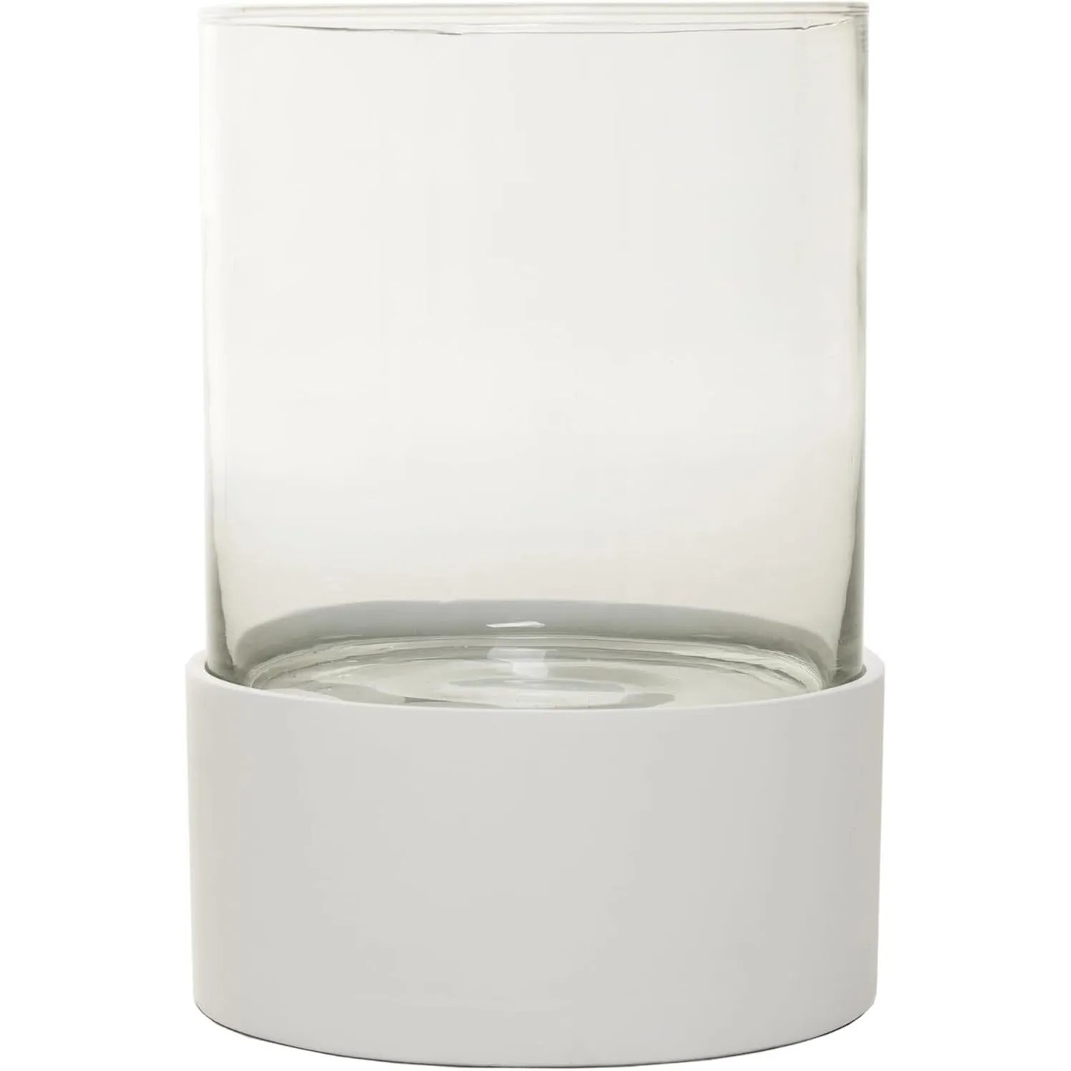 Vivanno Tischwindlicht Candira 21,50 cm x 21,50 cm x 30 cm Weiß