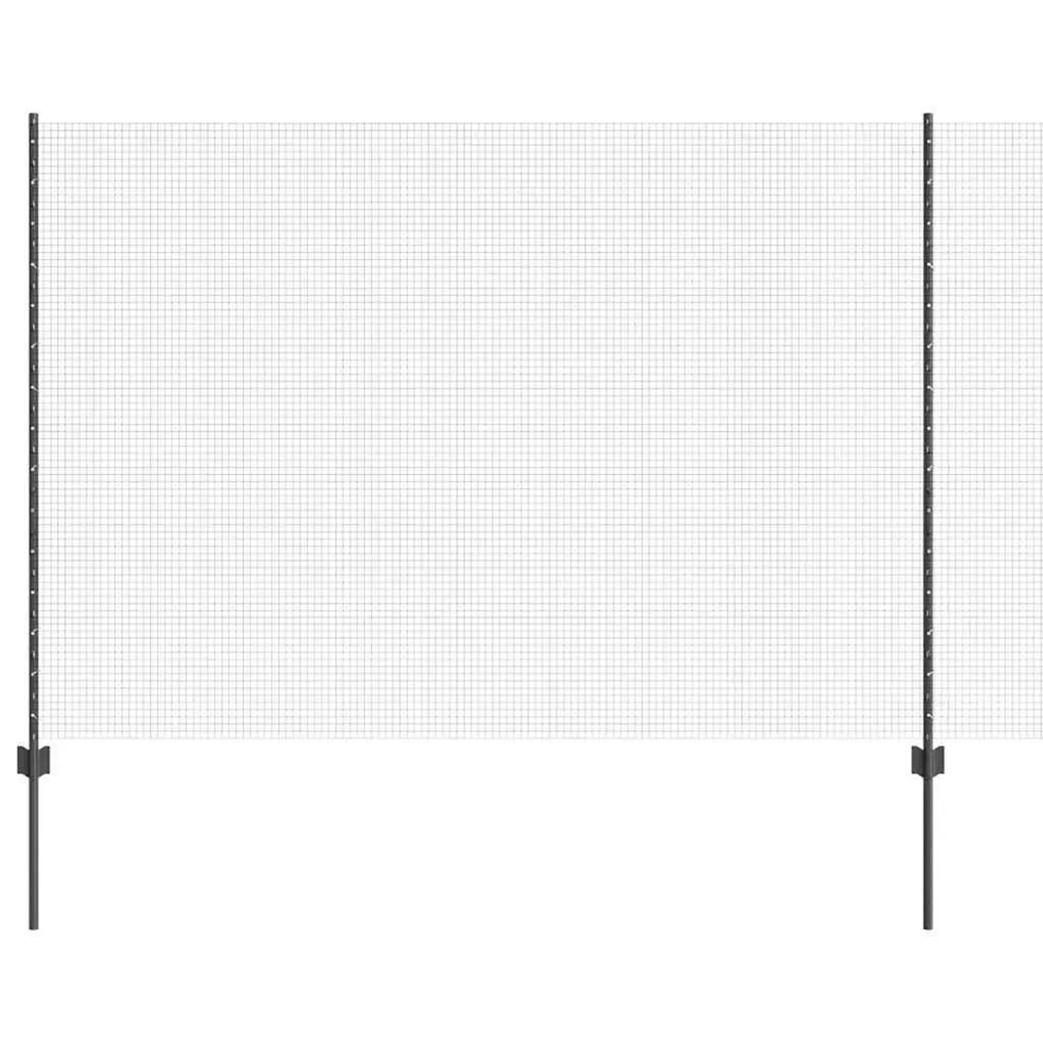 vidaXL Zaun mit Pfosten Grau 1,5 x 10 m Stahl und PVC 3336575 günstig online kaufen