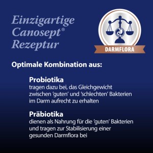 Canosept Darmflora Tabletten: Informationen zu Probiotika und Präbiotika für Hunde.