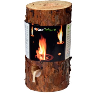 Dobar Schwedenfeuer aus Holz, eine stimmungsvolle Gartenfackel für gemütliche Abende.