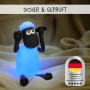 MegaLight LED-Nachtlicht Shaun das Schaf, blau leuchtend, für Kinder.