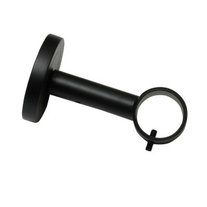 Gardinia Träger Denver, geschlossen, für Gardinenstangen Ø 25mm, 7,5cm, schwarz matt.