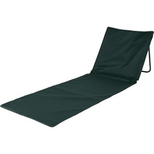 Verstellbare Strandmatte in Grün, Camping Zubehör mit Rückenlehne und Tragegurt.