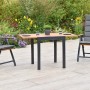 Merxx Athos Gartenmöbel-Set: Klappsessel mit Auflagen und Ausziehtisch aus Akazie und Aluminium.