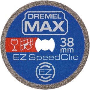 Dremel Diamant-Trennscheibe SC545DM Max EZ SpeedClic für Miniaturwerkzeuge, 38mm Durchmesser.