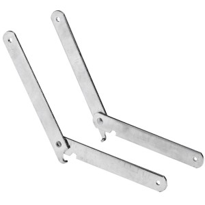 Klapphalter für Tische und Bänke, Stahl verzinkt, Möbelausstattung.