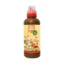 Braune Flasche Dr.Soil Rosendünger, 1 Liter, für üppige Blüten.