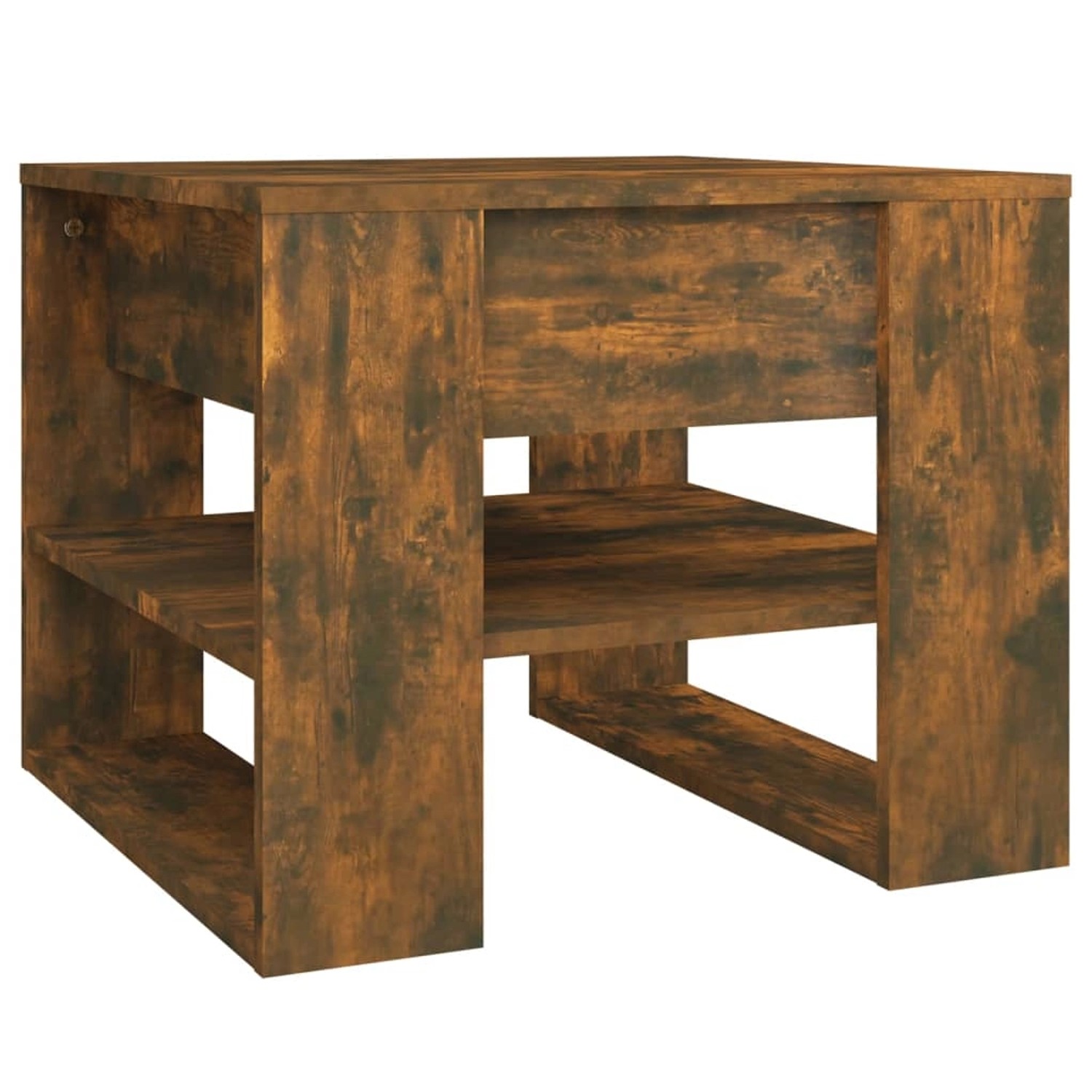 vidaXL Couchtisch Räuchereiche 55,5x55x45 cm Holzwerkstoff 816931