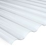 Transparente PVC-Wellplatte Sinus 76/18, 80x120 cm, ideal für Kunststoffbedachung.