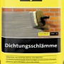 Sakret Dichtungsschlämme 25kg im gelben Sack, geeignet für Wand- und Bodenabdichtung.