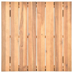 Detailansicht Tischplatte des vidaXL Garten Lounge Sets aus Akazienholz.