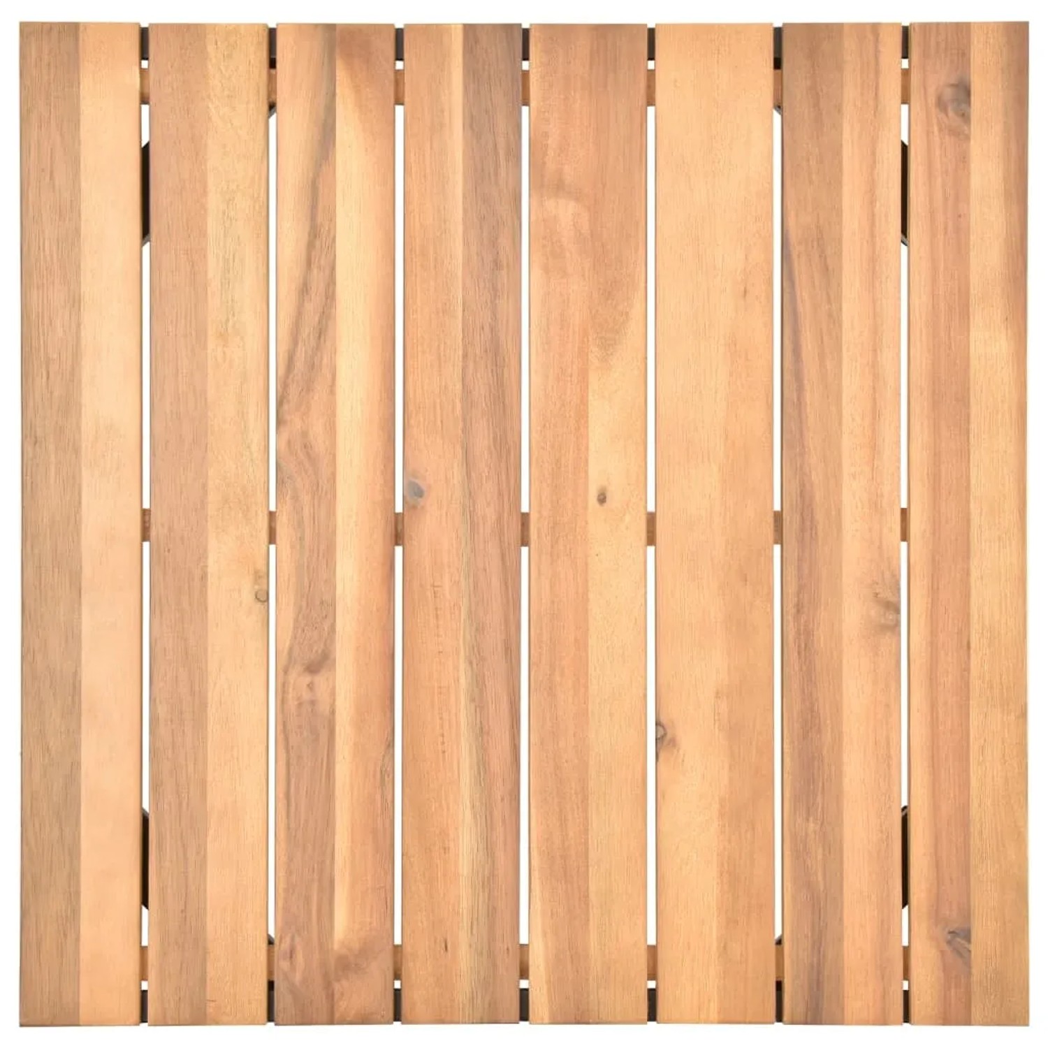 Detailansicht Tischplatte des vidaXL Garten Lounge Sets aus Akazienholz.
