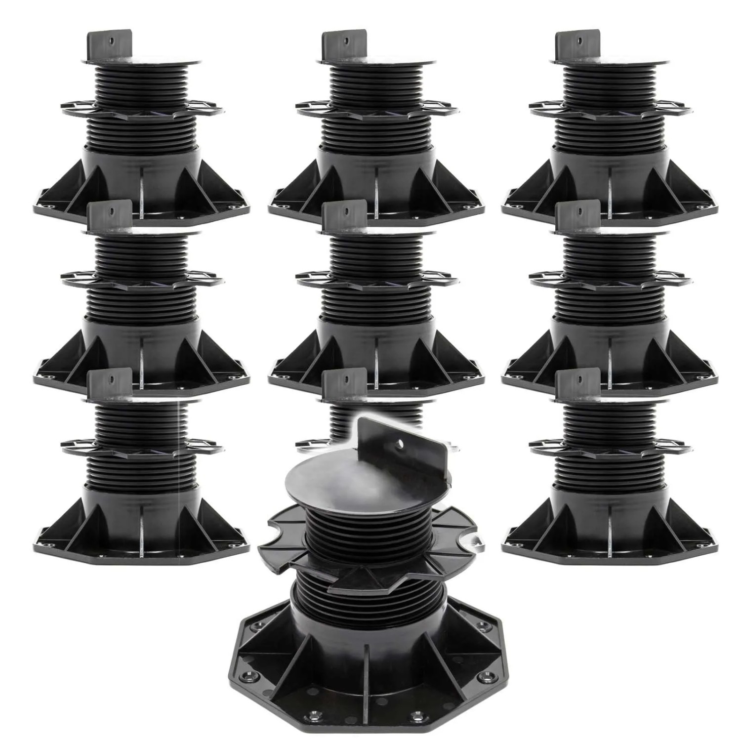 Xpotool Set 10X Stelzlager Terrassen 2700Kg 60-138Mm Stellfüße Höhenverstellbar