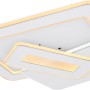 Weiße, dimmbare LED-Deckenleuchte Kique, Smart Home kompatibel, 490x485x68 mm.