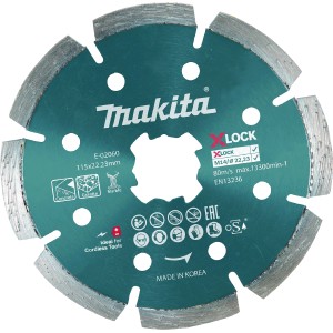 Makita Diamantscheibe E-02060 X-Lock, 115 mm für Beton, Granit und Marmor.