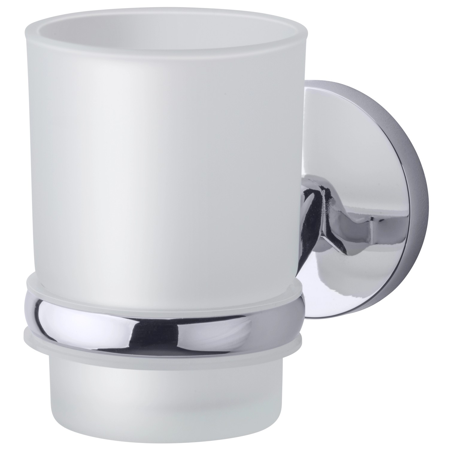 Fackelmann Glas mit Halter Vision Chromoptik