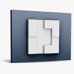 ORAC DECOR W103 3D Wandpaneel in Weiß, Modern Cubi Zierlement für Wandgestaltung.