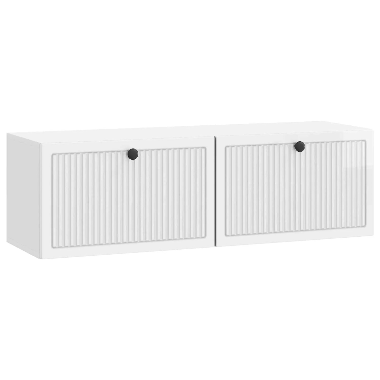 vidaXL Wandmontierter TV-Schrank Hochglanz Weiß 98 x 31 x 30 cm 898049
