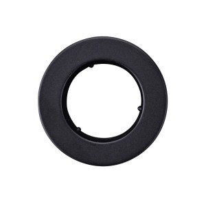 Schwarze Fackelmann Waschbecken-Rosette (Ø 25mm) zum Schrauben.