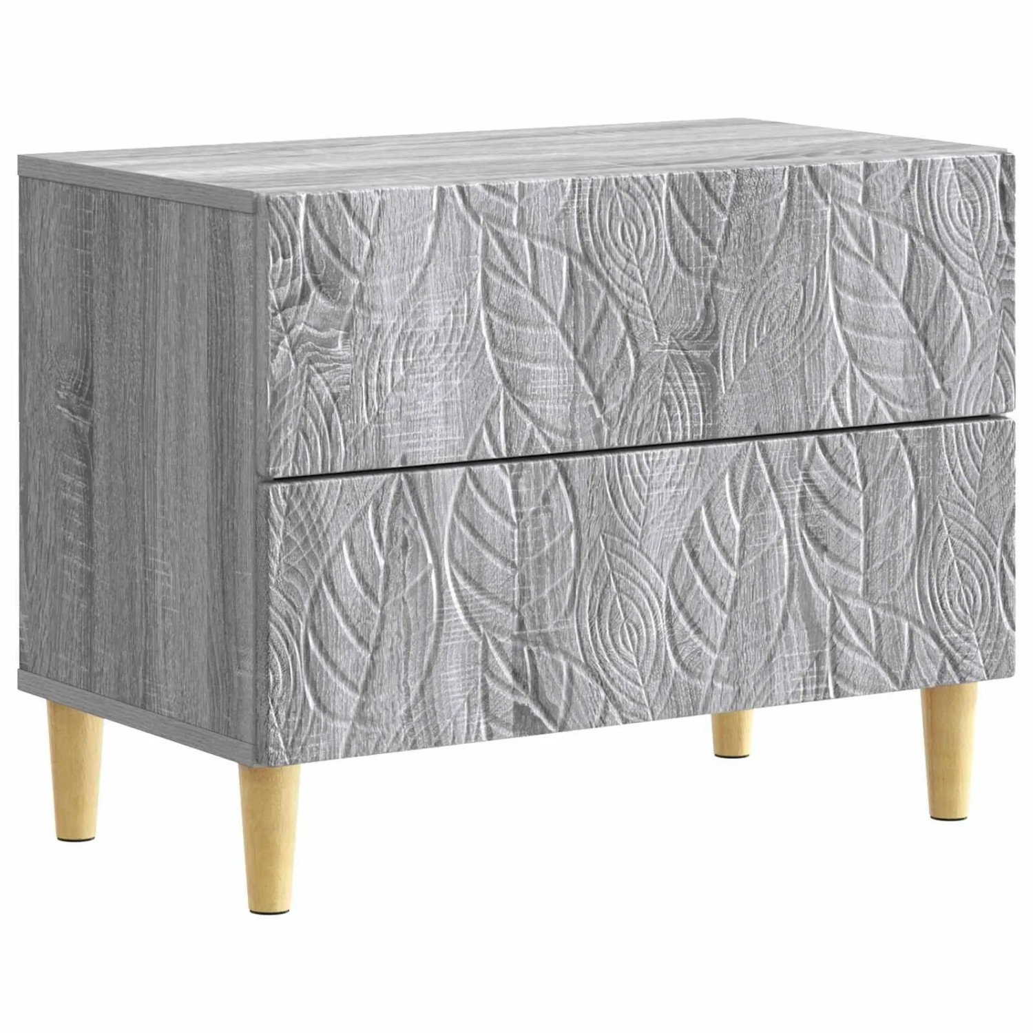 vidaXL Nachttisch Grau Sonoma 62 x 34,5 x 48 cm Holzwerkstoff 895011