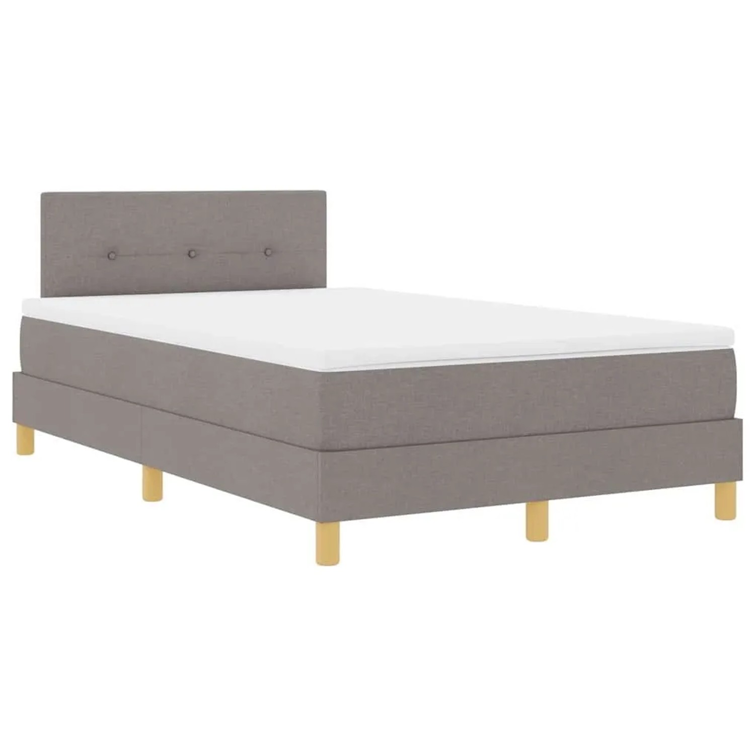 vidaXL Boxspringbett mit Matratze Taupe 120 x 190 cm Stoff 3338906 günstig online kaufen