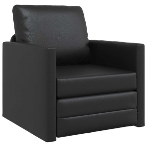 vidaXL Klappsofa Bett Schwarz 74 x 77 x 81 cm PVC 42030492