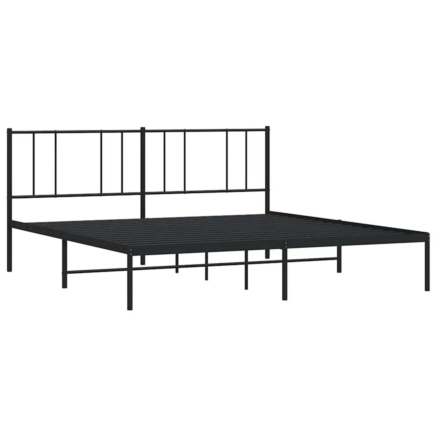 vidaXL Bettgestell mit Kopfteil Metall Schwarz 193x203 cm 352486 günstig online kaufen