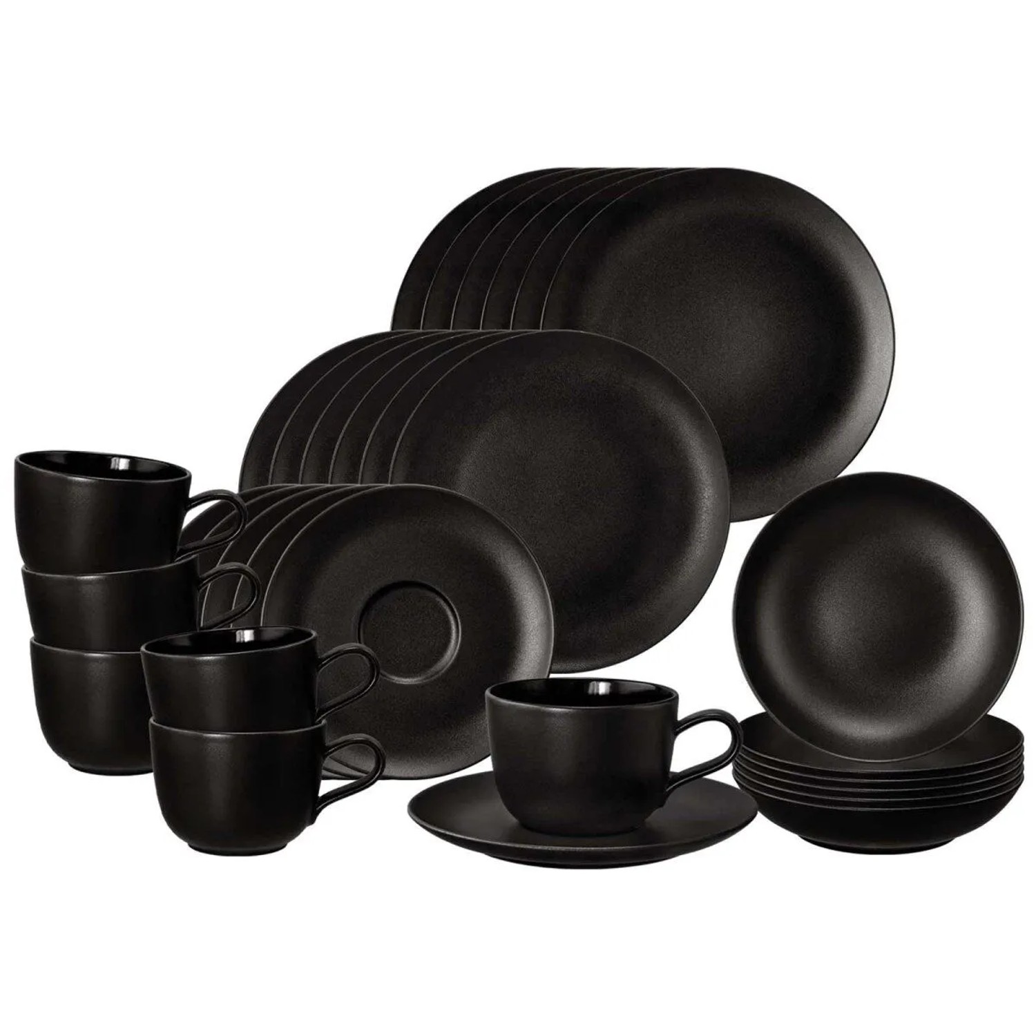 Seltmann Weiden Liberty Velvet Black Kombiservice 30-teilig