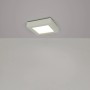 Quadratische, weiße LED-Deckenleuchte Svenja aus Kunststoff.