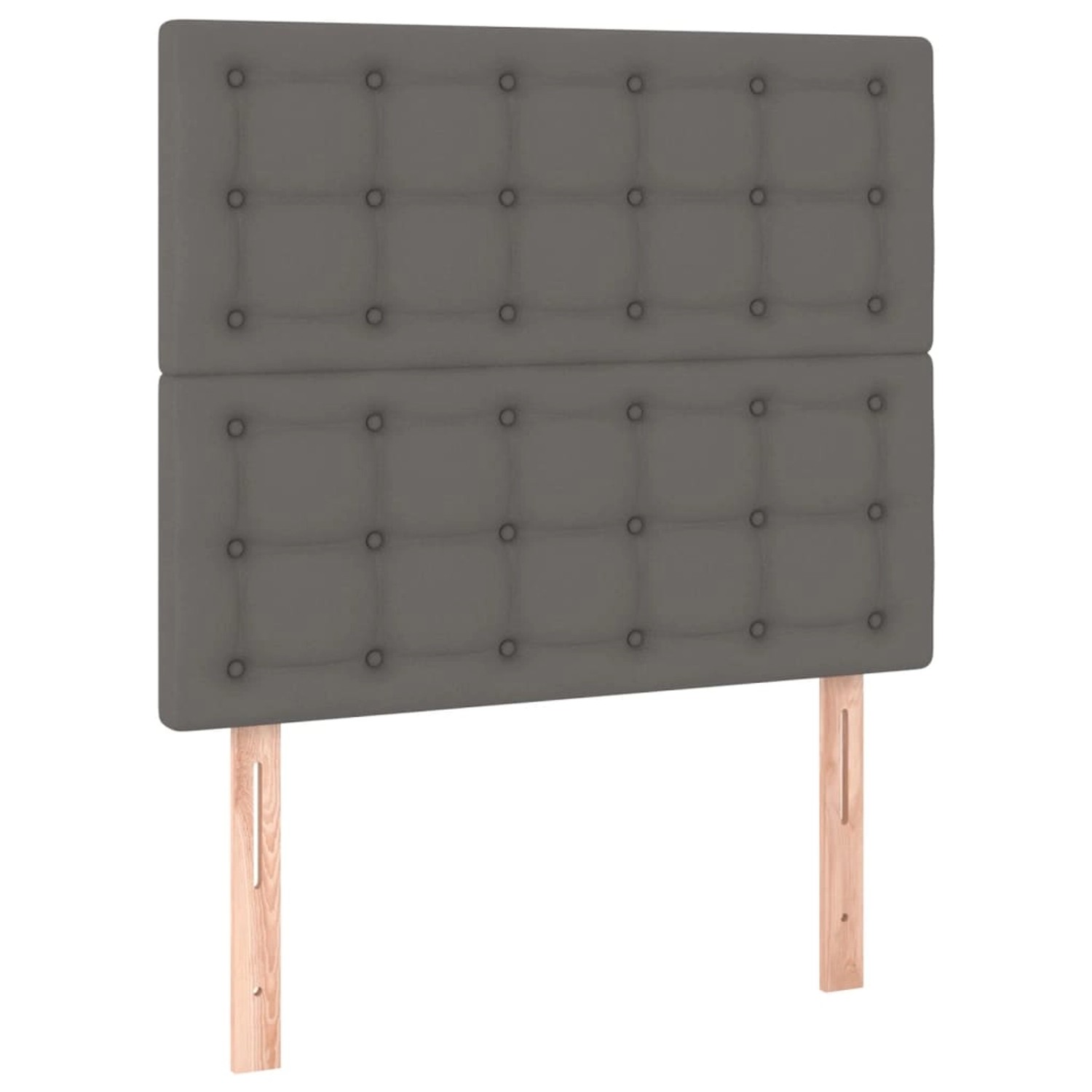 vidaXL LED Kopfteil Grau 90x5x118/128 cm Kunstleder 3122506