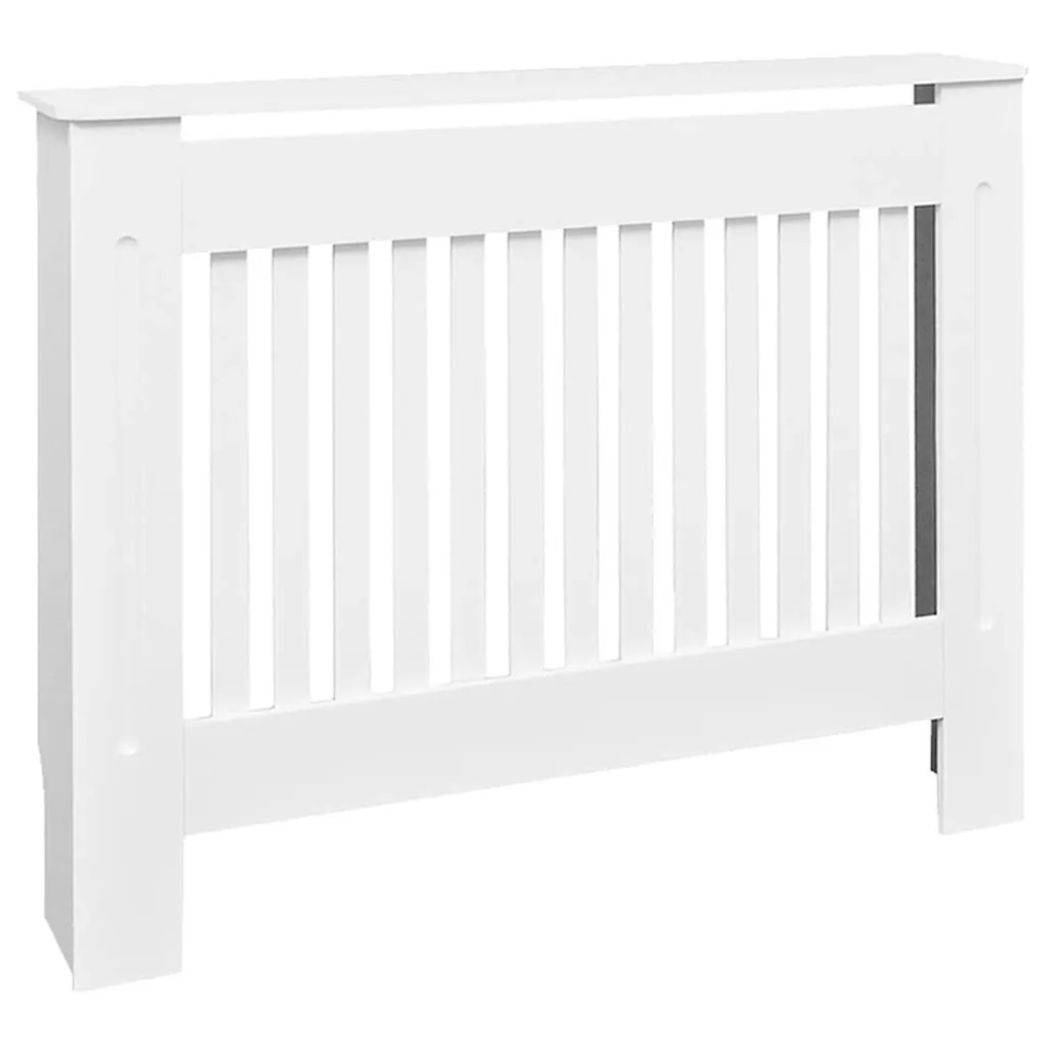 vidaXL MDF Heizkörper-Abdeckung Heizkörperverkleidung 112 cm, weiß 242189