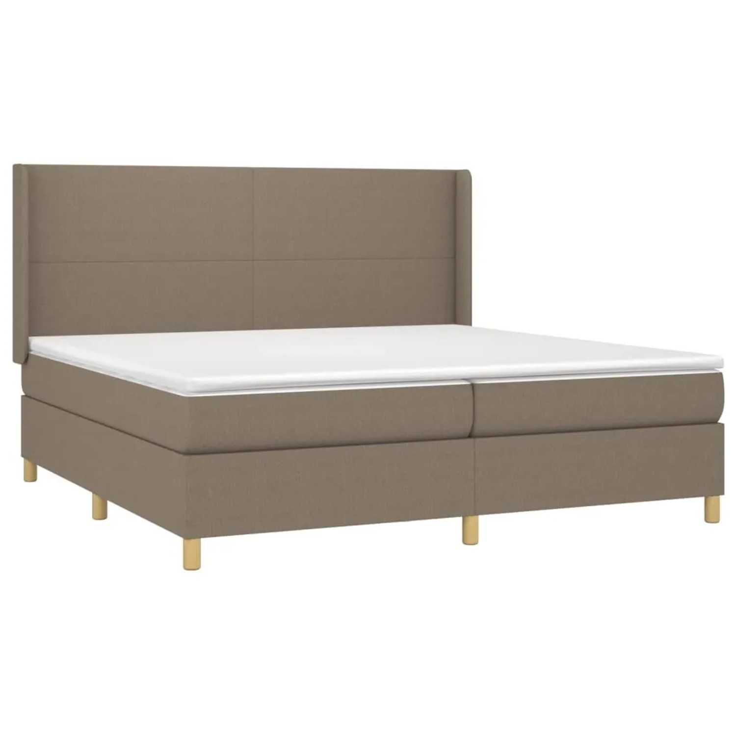 vidaXL Boxspringbett mit Matratze & LED Taupe 200x200 cm Stoff 3138745 günstig online kaufen