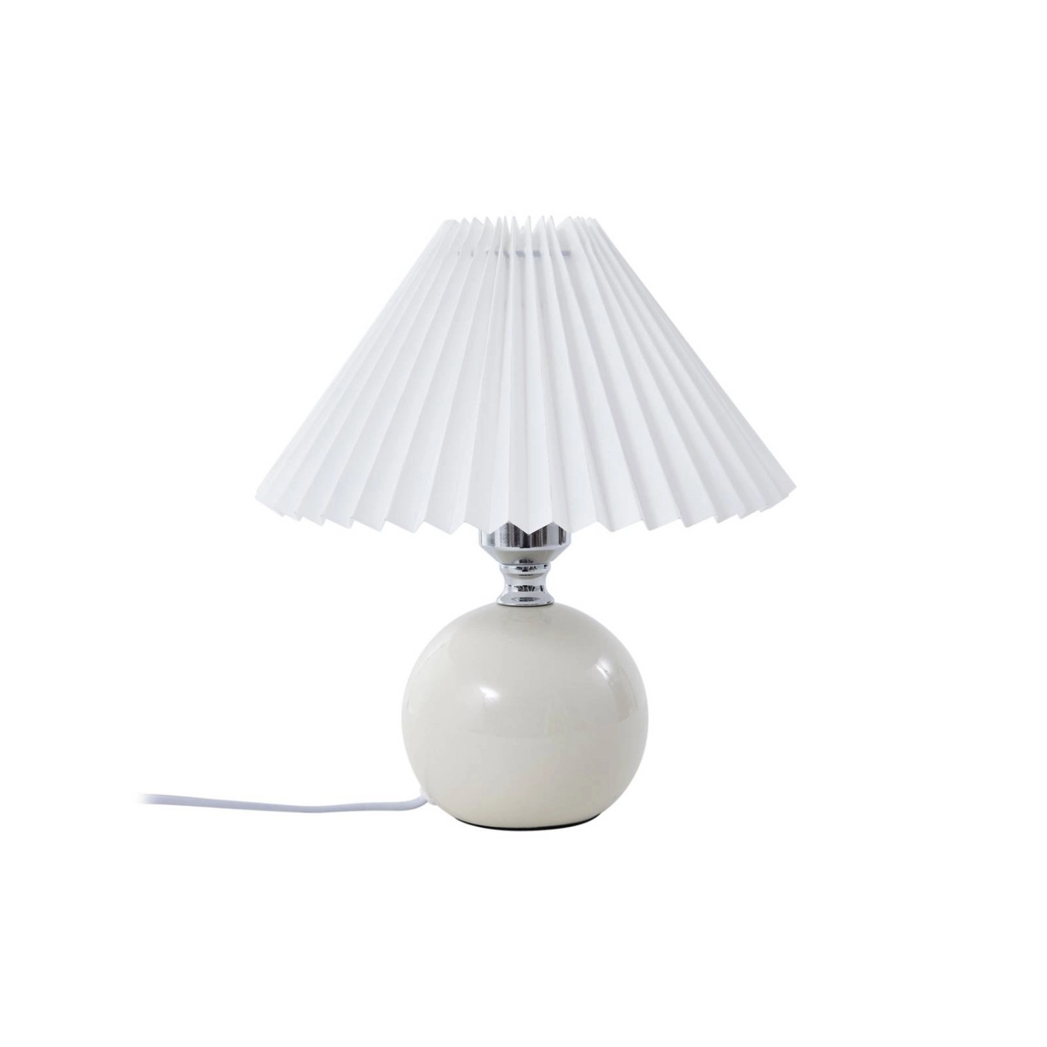 Lindby Tischlampe Kerimi 10020082 Skandinavisch in Weiß aus Keramik 1-flammig E27 Schlafzimmerleuchte