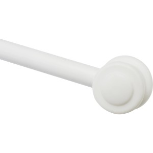 Weiße Gardinia Vitragestange Nevada (Ø 12 mm, 120 cm) mit Endstück.
